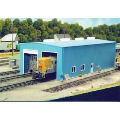 Pikestuff 541-0008 - HO Scale - odern 1- or 2-Stall Engine House -- Kit - 5-1/2 x 11" 14 x 27.9cm