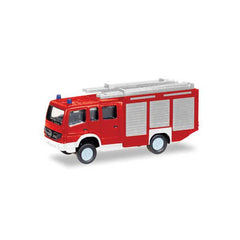 Herpa Models - 066716 - N Scale - Mercedes-Benz Atego Fire Truck - Assembled -- Red, Silver