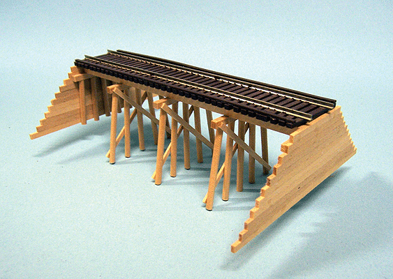Blair Line - 167 - HO Scale - Common Pile Trestle - Build Straight or Curved - Kit - 6 x 2" High 15 x 5cm High