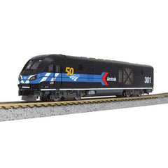 Kato 176-6050 - N Scale - Siemens ALC-42 Charger - Standard DC -- Amtrak #301 (Day One Scheme, 50th Anniversary; black, blue, red, white)