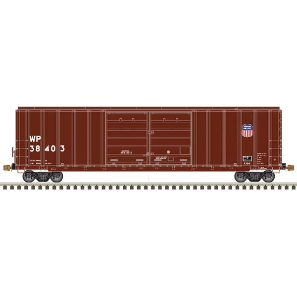Atlas 20 005 875 - HO 	FMC 5077 50' Double-Door Boxcar with Centered Doors - Ready to Run - Master(R) -- Union Pacific WP 38405 (Boxcar Red, white)