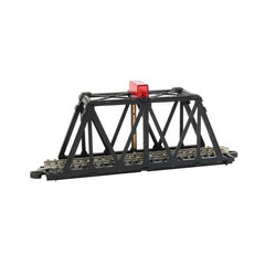 Bachmann 44873 - N Scale - Through-Truss Bridge with Blinking Light -- With E-Z Track Straight Section