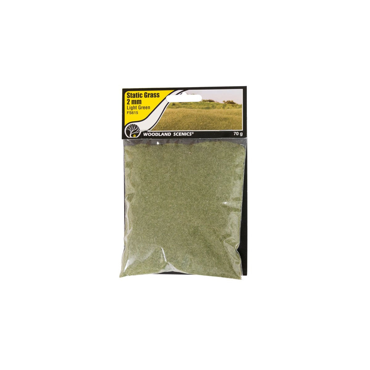 Woodland Scenics FS621 Field System Static Grass – Dark Green 1/4 Inch (7mm) Fibers