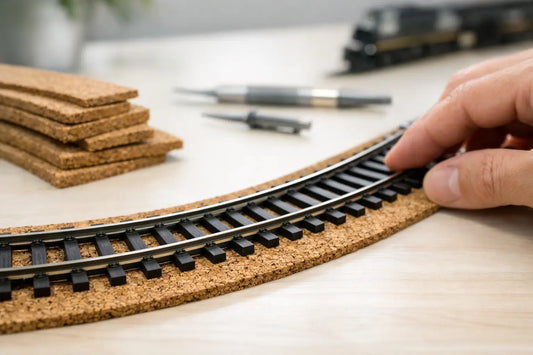 How Model Railroad Cork Roadbed Improves Track