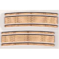 Blair Line 011 - N Scale 	2-Lane Curved Laser-Cut Wood Grade Crossing 2-Pack -- 12-14" Radius