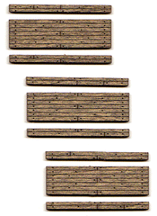 Blair Line 014 - N Scale 		Weathered 2-Lane Wood Grade Crossing -- Kit pkg(3)