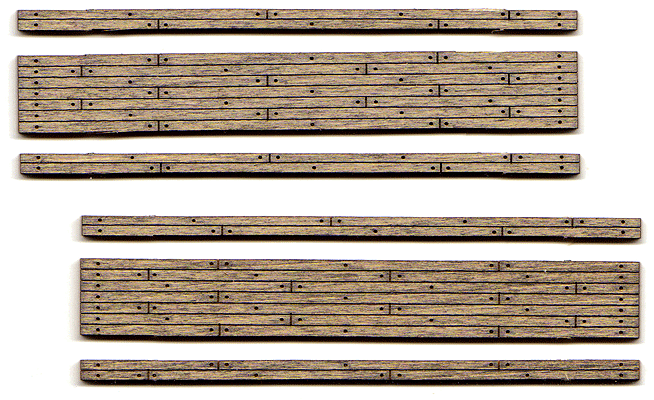 Blair Line 015 - N Scale 		Weathered 2-Lane Wood Grade Crossing -- Kit pkg(2)