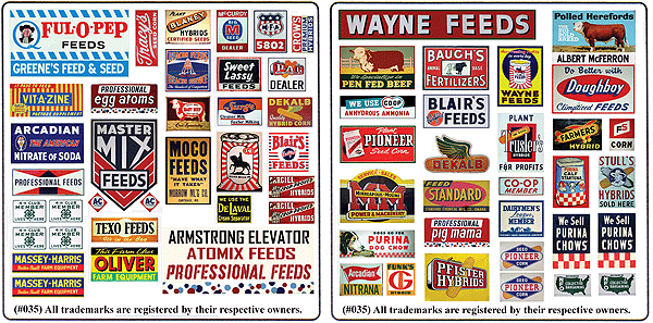 Blair Line 035 - N scale - Vintage Feed & Seed Signs