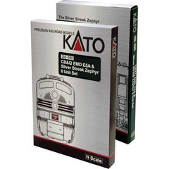 Kato 106-090 - N Scale - CB&Q EMD E5A & Silver streak Zephyr 6 unit Set