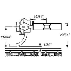 Kadee 118 - #118 SF Shelf Whisker(R) Metal Couplers -- Medium (9/32") Centerset Shank