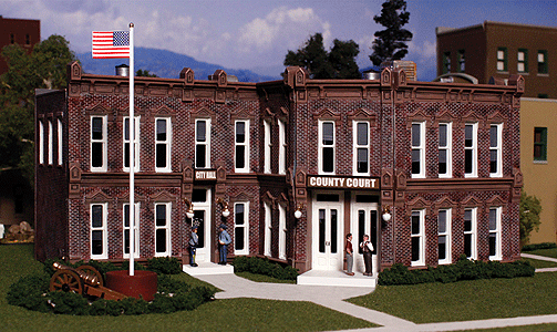 DPM 12500 - HOScale - County Courthouse - Woodland Scenics DPM Landmark Structures(R) -- Kit - 8-3/8 x 5-15/16" 21.2 x 15.1cm