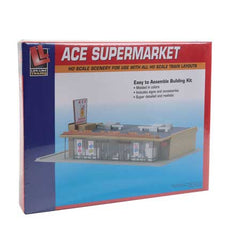 Life-Like 1330 - HO Scale 	Ace Super Market -- Kit - 5-1/2 x 9-3/8 x 3-1/2" 13.7 x 23.7 x 8.7cm