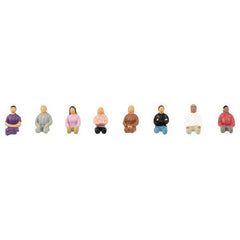 Faller 151700- HO Scale -	Sitting People without Legs Set #2 -- pkg(8)