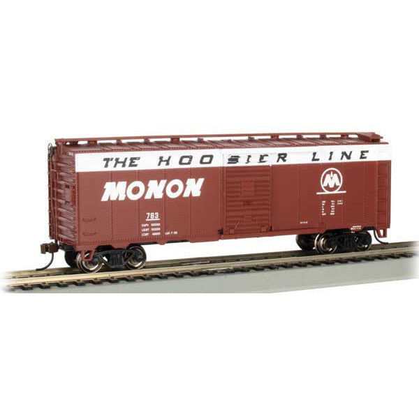 Bachmann 16010 - HO Pullman-Standard PS-1 40' Steel Boxcar - Ready to Run - Silver Series(R) -- Monon #783 (Boxcar Red, white; "Hoosier Line" Slogan)