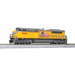 Kato 176-8438DCC - N Scale -EMD SD70ACe - DCC -- Union Pacific 8497 (Armour Yellow, gray; Building America Logo, US Flag)