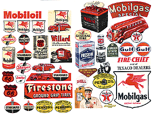 JL Innovative Design - 184 - HO - 1940s-1950s Gas Station Posters & Signs - Gas Station & Oil