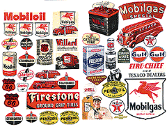JL Innovative Design - 184 - HO - 1940s-1950s Gas Station Posters & Signs - Gas Station & Oil