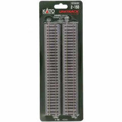 Kato 2-150 - HO Scale - Straight Roadbed Track Section - Unitrack -- 9-3/4" 246mm pkg(4)