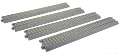 Kato 2-152 - HO Scale - 	Straight Track w/Concrete Ties - Unitrack -- 9-3/4" 246mm pkg(4)