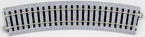 Kato 2-270 - HO Scale - Curved Roadbed Track Section - Unitrack -- 22.5-Degree Section, 19-1/4" 490mm Radius pkg(4)