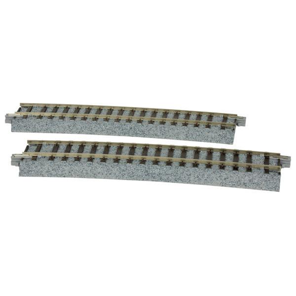 Kato 2-290 - HO Scale - 	Curved Track - 2 Pieces -- Right 867mm (34-1/8") 10-Degree