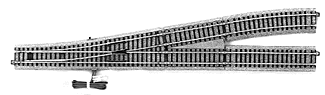 Kato 2-860 - HO Scale - Unitrack - Powered Turnout -- #6 Left Hand - 19-3/8" 492mm; 34-1/8" 867mm Radius