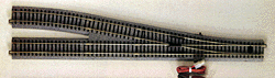 Kato 2-861 - HO Scale - Unitrack - Powered Turnout -- #6 Right Hand - 19-3/8" 492mm; 34-1/8" 867mm Radius