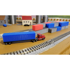 N Scale - 3D Printed Truck, Trailer and Container Set