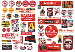 JL Innovative Design - 284 - HO - Gas Station Posters & Signs -- 1940s-1960s Series II