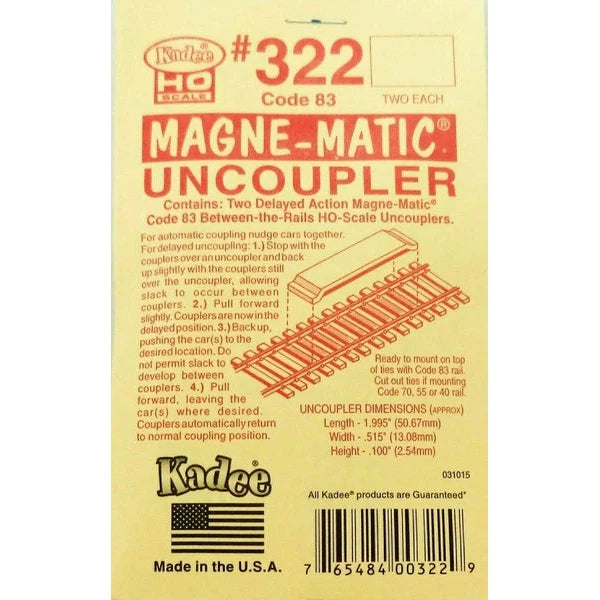 Kadee 322 - Permanent Magnet Delayed Uncoupler