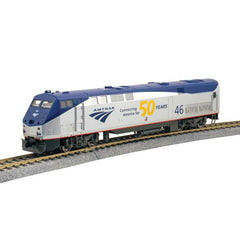 Kato 37-6112 - HO Scale Siemens ALC-42 Charger - Standard DC -- GE P42 Genesis - Standard DC - Amtrak #46 (50th Anniversary Scheme, Phase V Late; silver, blue, gray)