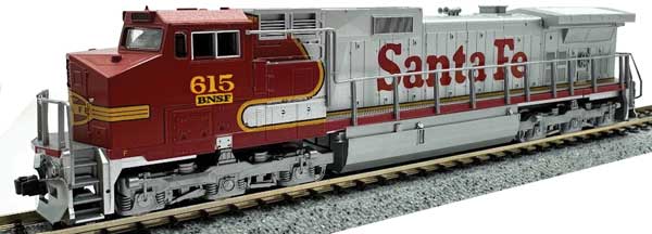 Kato KAT1763515 - N Scale - BNSF Railway #615 (Ex-ATSF Patch Warbonnet; silver, red; Santa Fe Lettering)