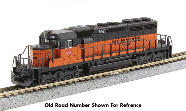 Kato KAT1764825 - N Scale - Milwaukee Road #130 (orange, black, Large Lettering)