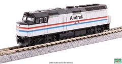 Kato KAT1766108S - N Scale - EMD F40PH As-Built Version - Sound and DCC -- Amtrak #350 (Phase III; silver, red, white, blue)