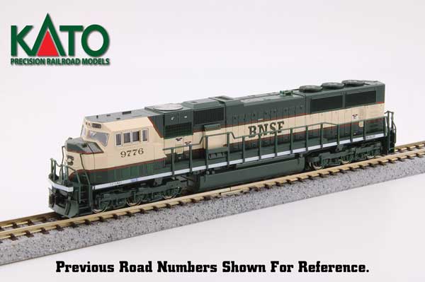 Kato KAT1766313 - N Scale - Burlington Northern Santa Fe #9799 (cream, green)