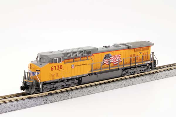 Kato KAT1767040 - N Scale - GE AC4400CW Low Numberboards - Standard DC -- Union Pacific #6730 (Armour Yellow, gray, No Flag)