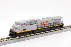 Kato KAT1767045 - N Scale - GE AC4400CW Low Numberboards - Standard DC -- Kansas City Southern de Mexico #4554 (gray, red, yellow)