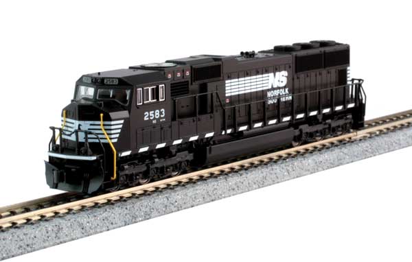 Kato KAT1767613 - N Scale - EMD SD70M with Standard Flat Radiators - Standard DC -- Norfolk Southern #2581 (black, white)