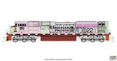 Kato KAT1768543 - N Scale - EMD SD70ACU - Standard DC -- Canadian Pacific #7022 (Military Heritage, Navy, gray, black, maroon, yellow