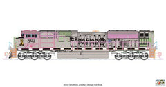 Kato KAT1768544 - N Scale - EMD SD70ACU - Standard DC -- Canadian Pacific #7023 (Military Heritage, gray, black, yellow ribbon)