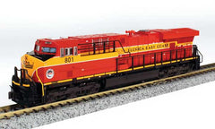 Kato KAT1768946 - N Scale - GE ES44AC GEVO - Standard DC -- Florida East Coast #801 (red, yellow, black)