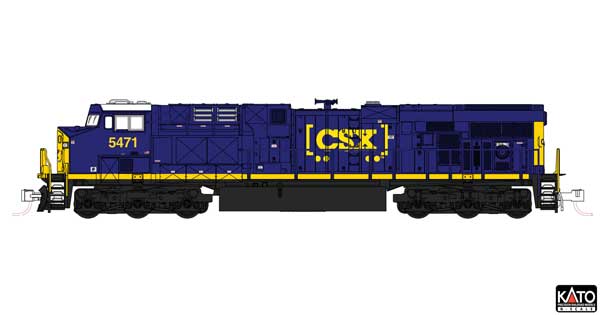 Kato KAT1768964S - N Scale - GE ES44AC GEVO - Sound and DCC -- CSX #5471 (blue, yellow, Boxcar Logo)