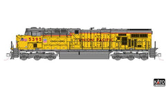 Kato KAT1768965S - N Scale - GE ES44AC GEVO - Sound and DCC -- Union Pacific #5395 (2020s, Armour Yellow, gray, Nose Flag)