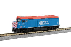 Kato KAT1769107 - N Scale - EMD F40PH Commuter Version - Standard DC -- Metra #157 "City of Palatine" (blue, red, white)