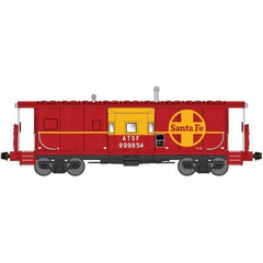 Bluford Shops 41150 - International Car Bay Window Caboose Phase 1 - Ready to Run -- Santa Fe #999654 (red, yellow, Large Logo)