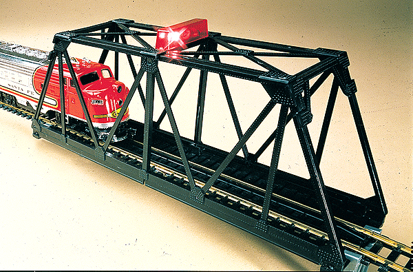 Bachmann 46904 - N Scale - Steel Through-Truss Bridge - Assembled -- With Blinking Red Light