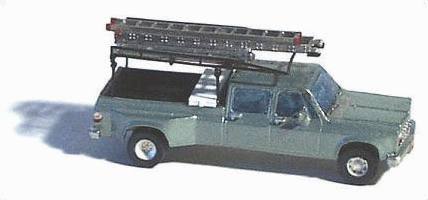 GHQ 51008 - 	N Scale - American Trucks - (Unpainted Metal Kit) -- Crew-Cab 1-Ton Pickup w/Accessories