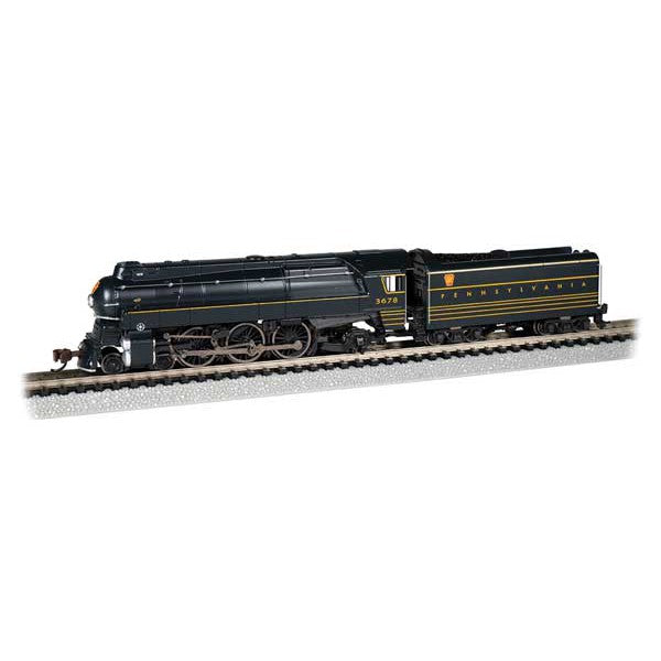 Bachmann  53953 - N Scale - Streamlined Class K4 4-6-2 Pacific - Sound and DCC -- Pennsylvania Railroad #3678 (black, yellow, red)