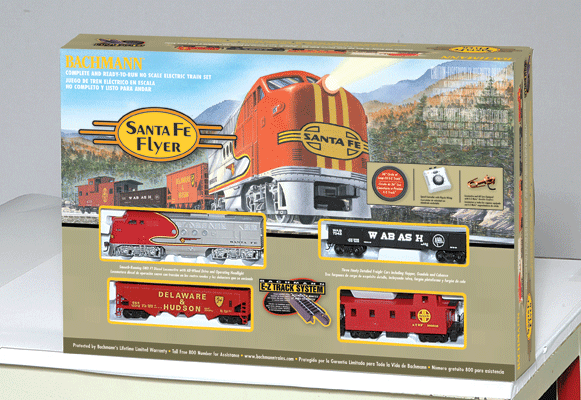 Bachmann 647 - HO Scale - Santa Fe Flyer Train Set -- Santa Fe