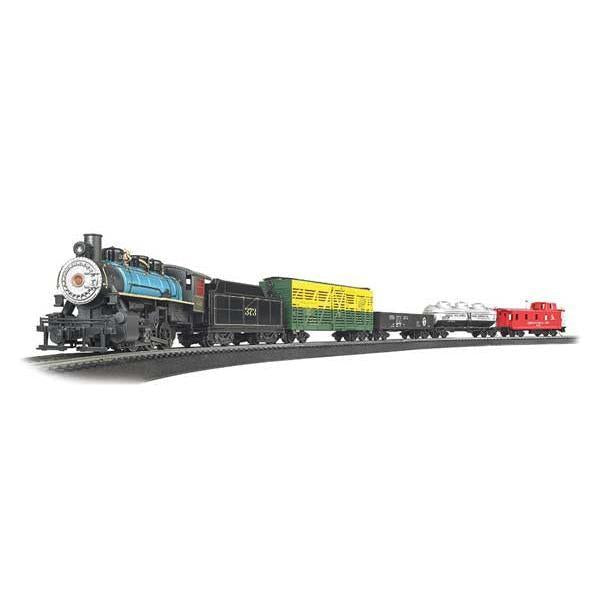 Bachmann 750 - HO Scale - Chessie Special - Standard DC - Chesapeake & Ohio 0-6-0 Steam Loco, 4 Freight Cars; Track Oval, Power Pack